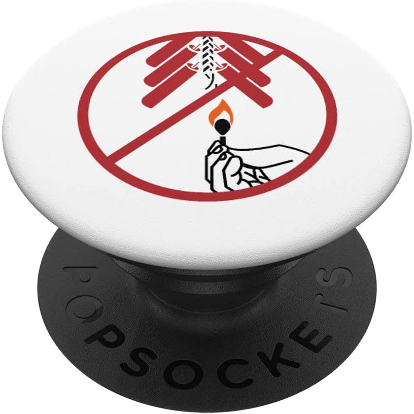 Prohibición de fuegos artificiales divertido signo de PopSocket