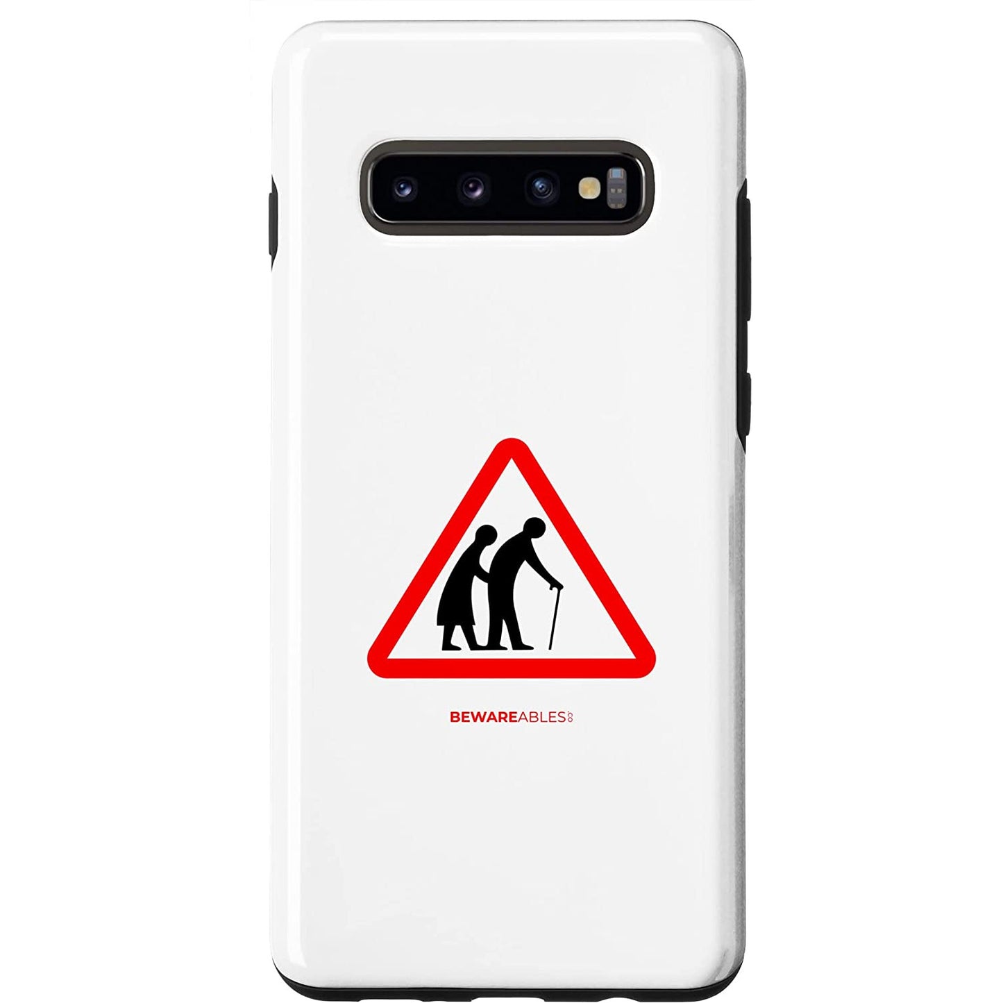 横切る高齢者 高齢者 笑えるサイン Samsung Phone Case