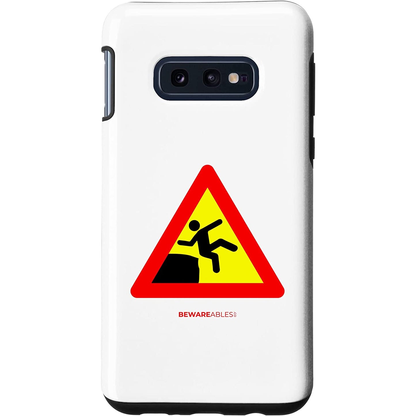 滑落注意、黄色のおかしな看板 Samsung Phone Case