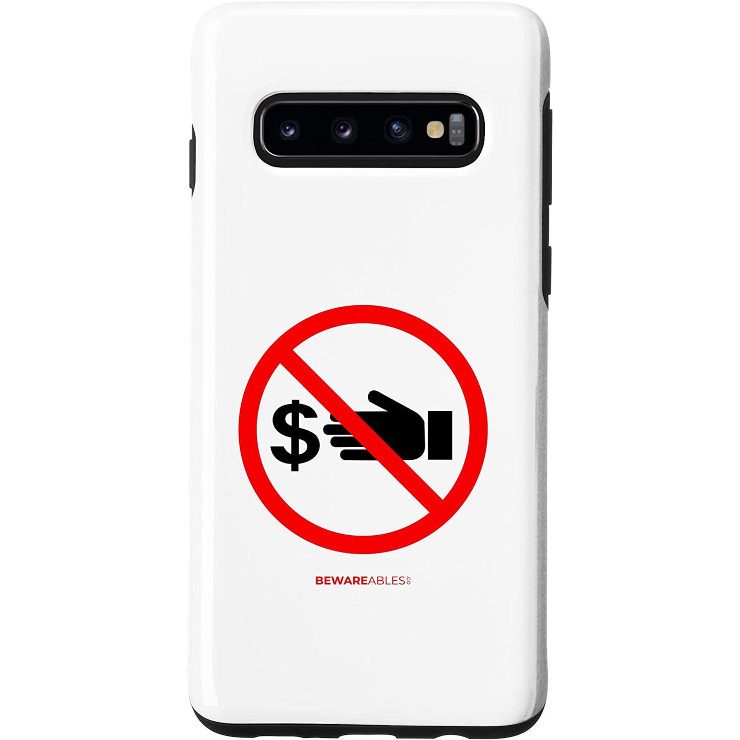 私のお金に手を触れないでください、現金持ち込み禁止、おかしなサイン Samsung Phone Case