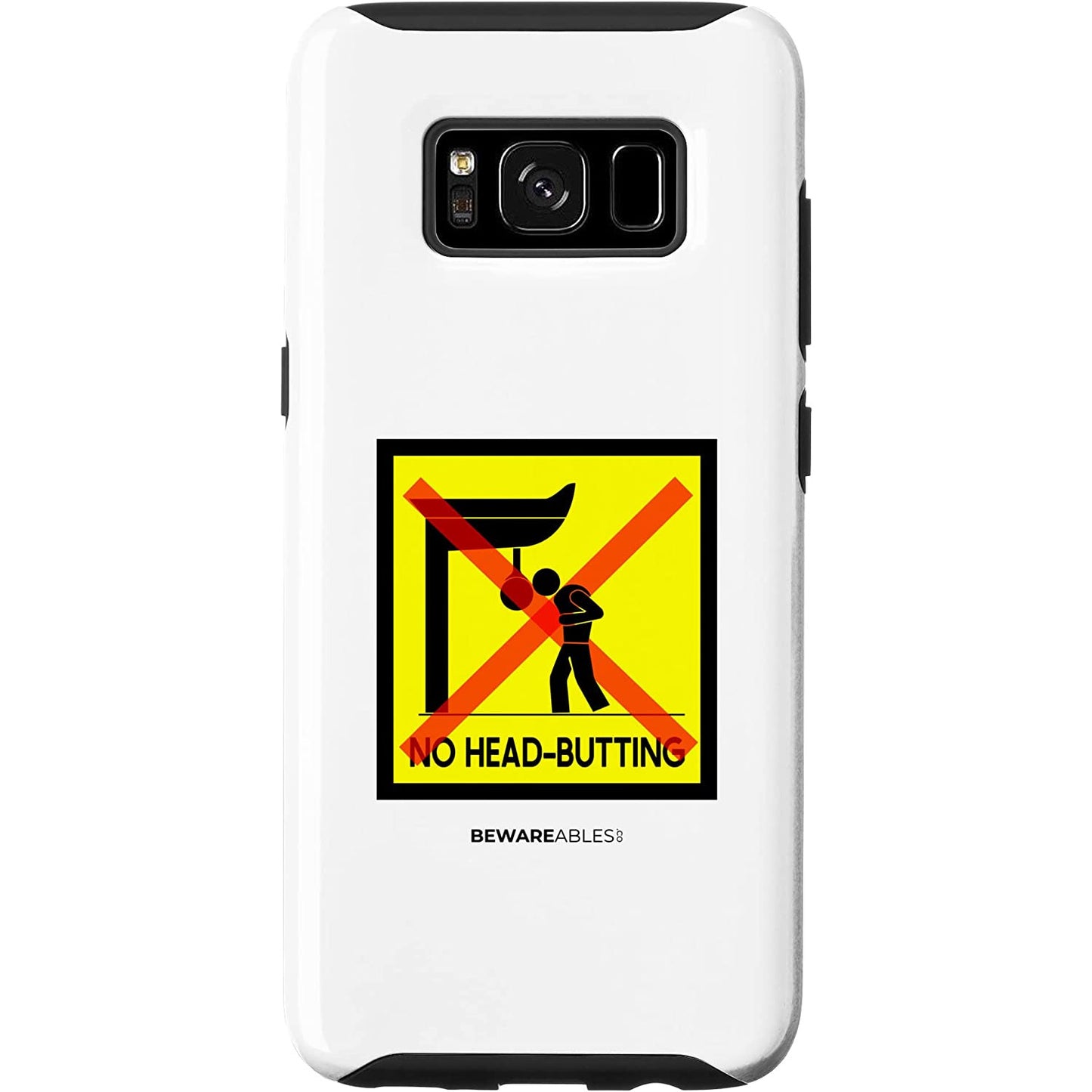 No head butting ボクシングスピードバッグ、ボクシングジム 面白いサイン Samsung Phone Case