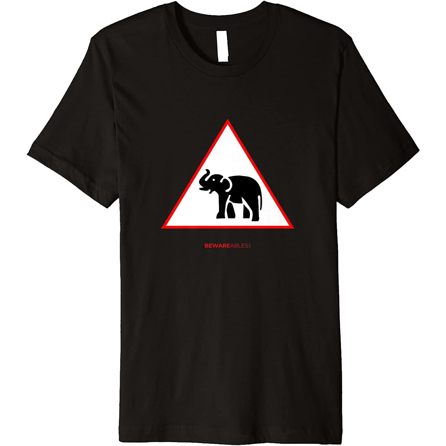 Elephant crossing funny road sign pachyderm T-Shirt