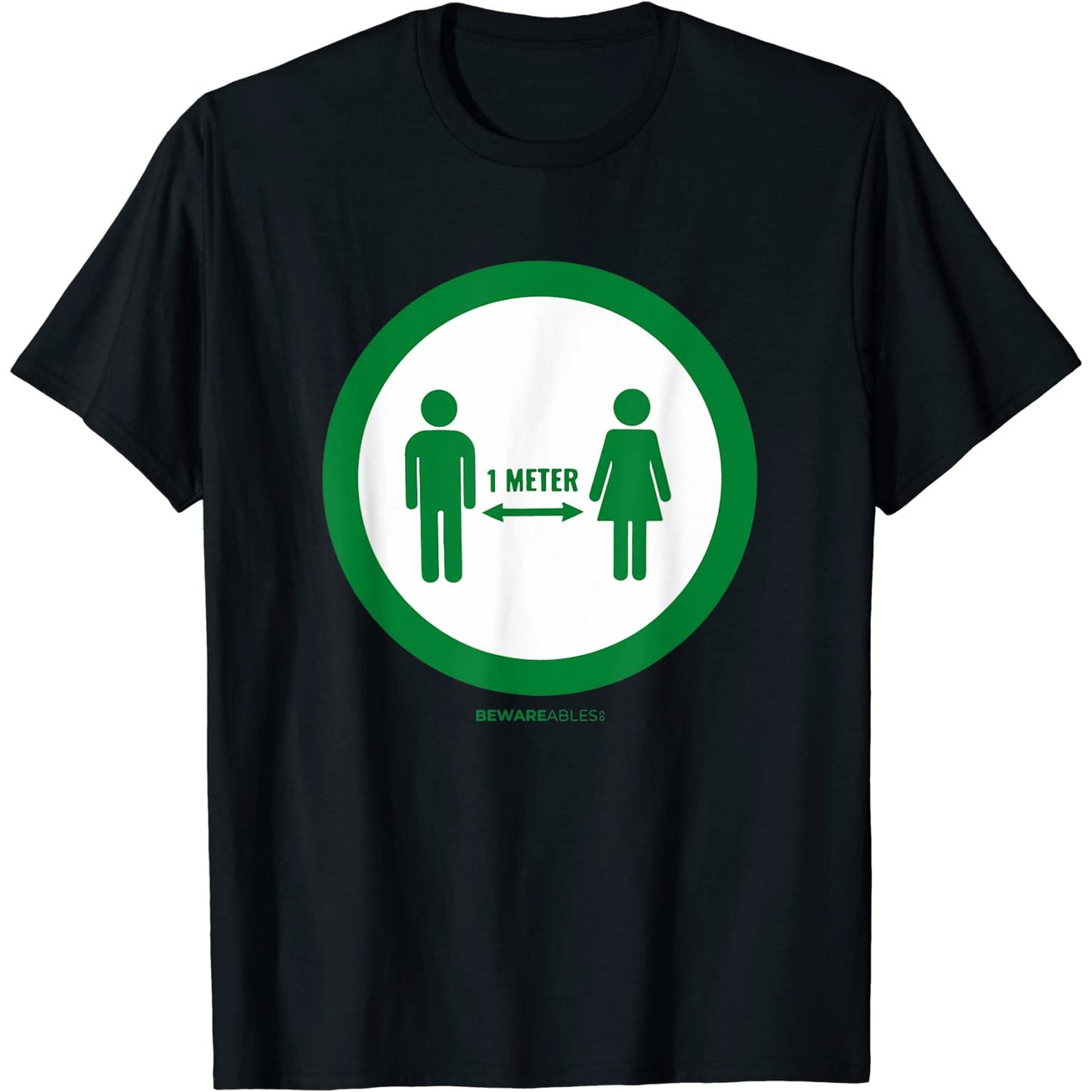 Einfaches soziales Distanzzeichen lustig Pandemie T-Shirt