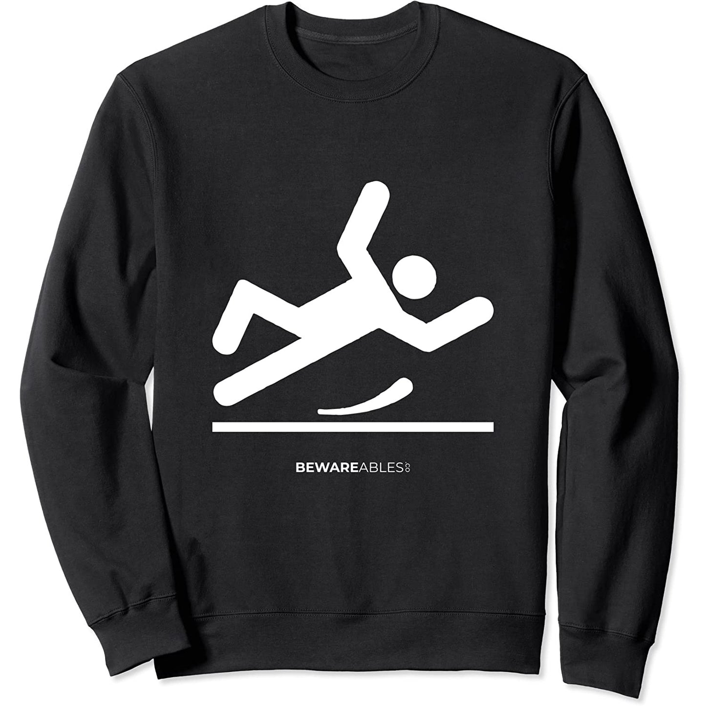 Rutschiger Boden, lustig fallen, ungeschickt Sweatshirt