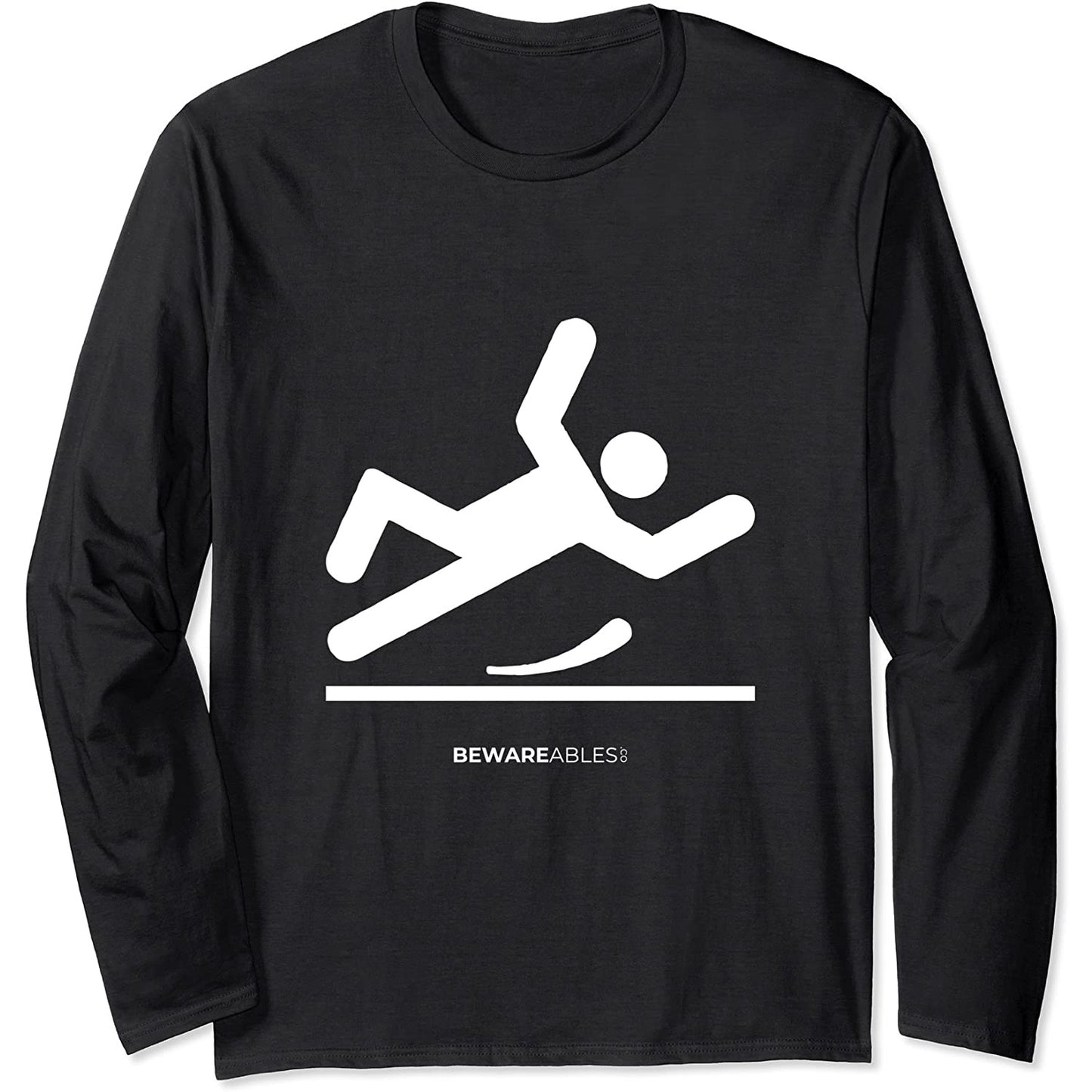 Rutschiger Boden, lustig fallen, ungeschickt Long Sleeve T-Shirt