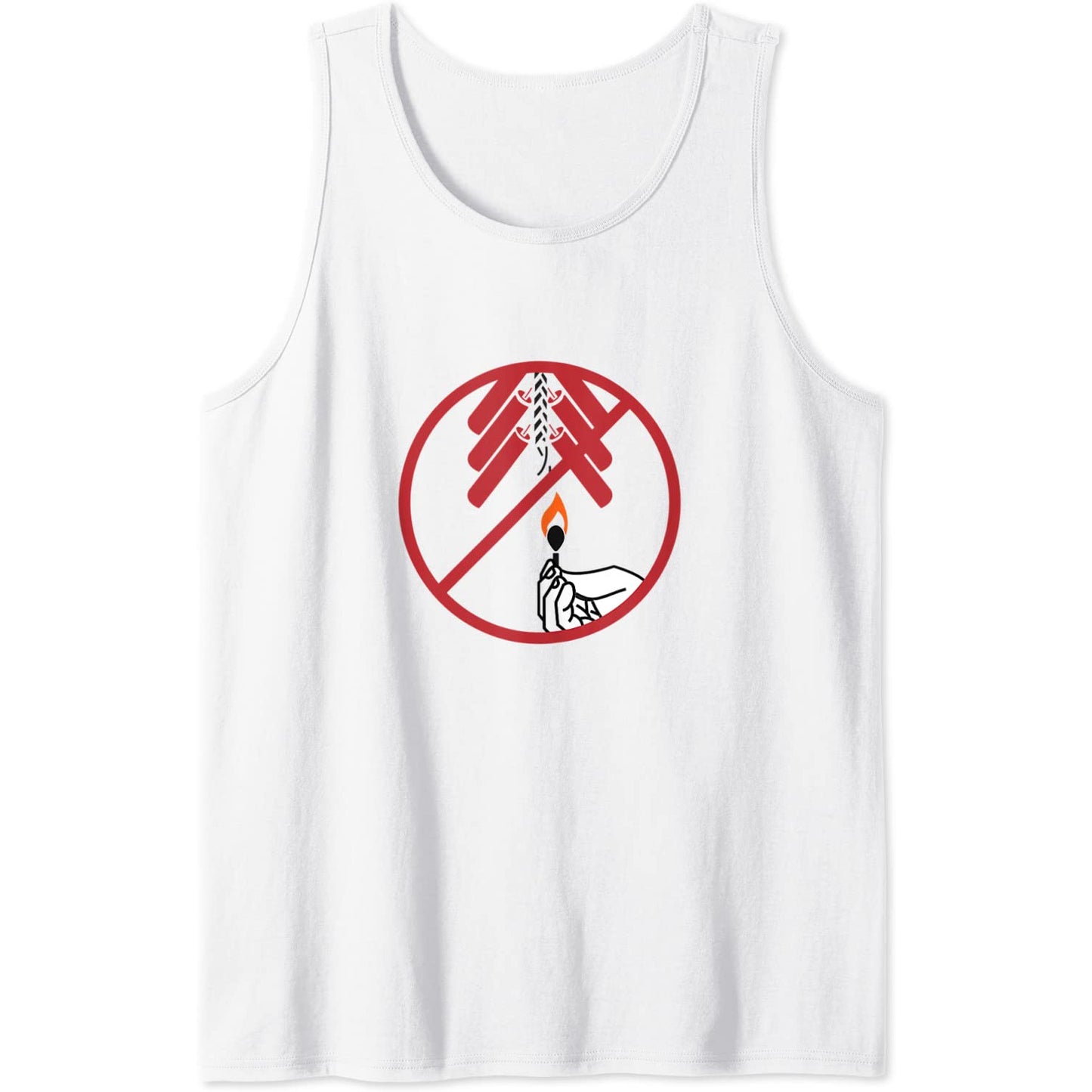 Verbotenes Feuerwerk lustiges Feier-Schild Tank Top T-Shirt