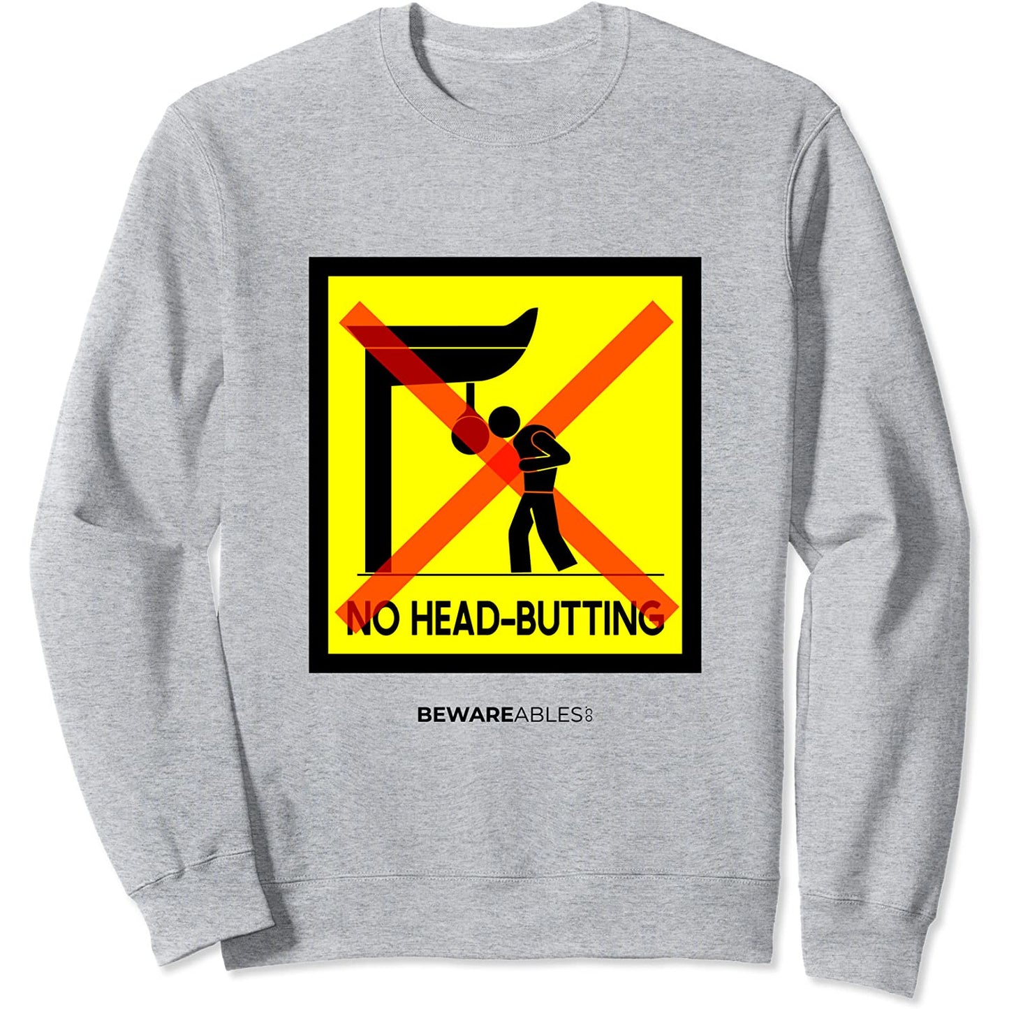 No head butting ボクシングスピードバッグ、ボクシングジム 面白いサイン Sweatshirt