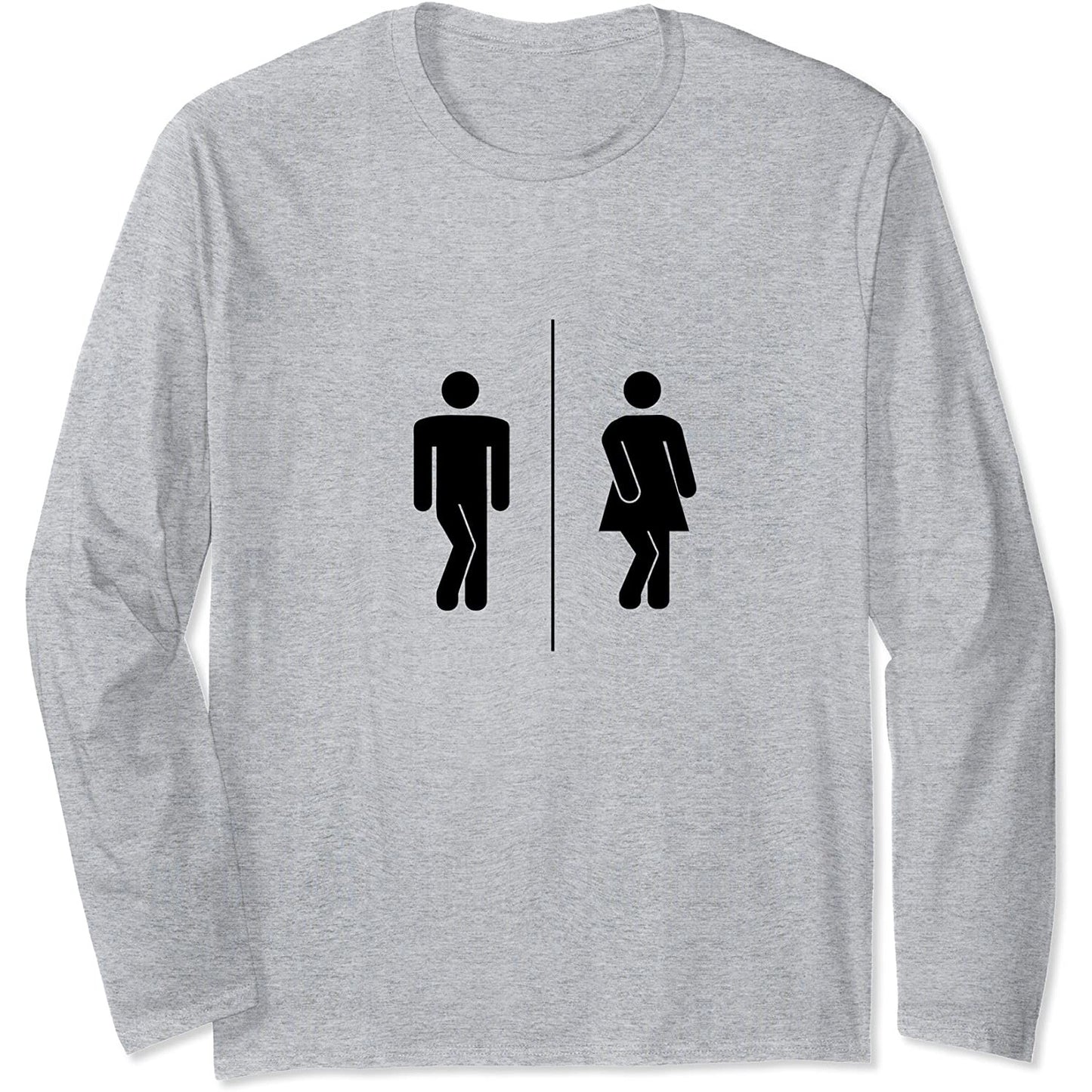 行きたい!面白いトイレの休憩所のWCサイン Long Sleeve T-Shirt