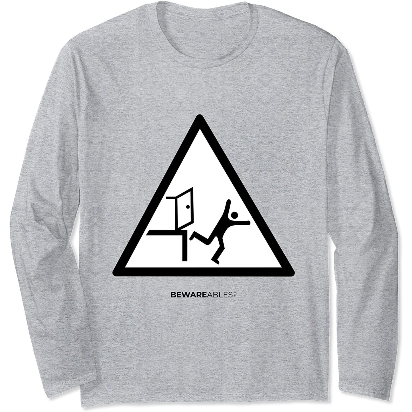 この扉をくぐると、虚空に落ちていく、おかしなサイン Long Sleeve T-Shirt