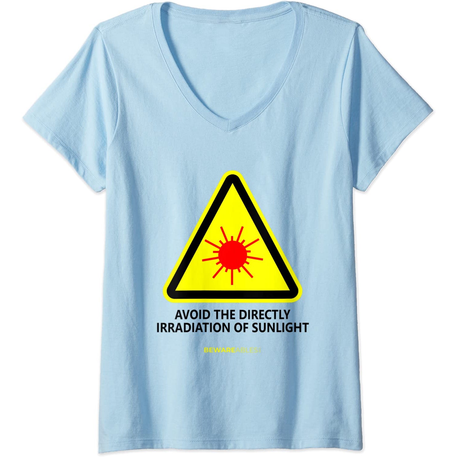 Traduccion divertida evitar mirar directamente a la luz del V Neck T BEWAREables Apparel
