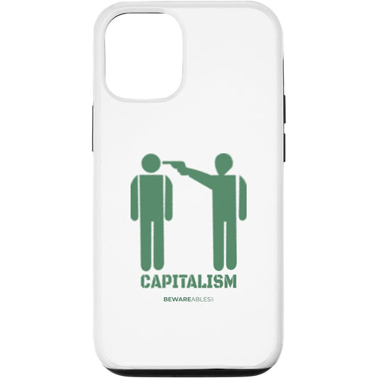 Capitalism graffiti, like holding a gun to your head iPhone Phone Case