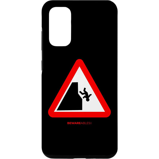 Don't fall off the cliff funny road sign for hikers climbers Samsung Phone Case