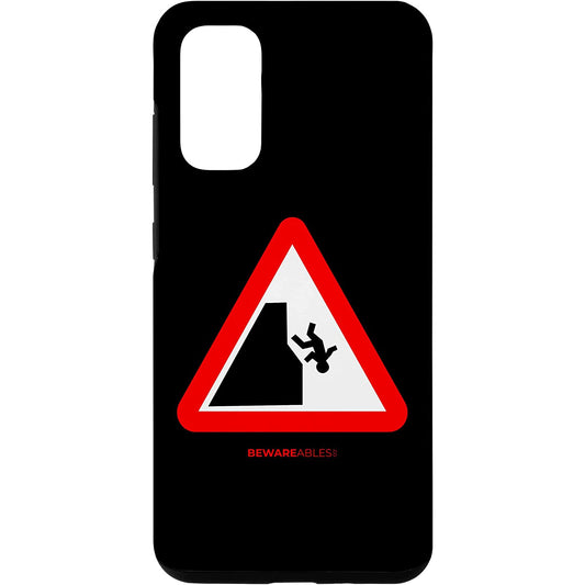 Don't fall off the cliff ハイカーやクライマーのための面白い道路標識 Samsung Phone Case