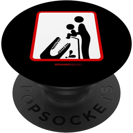 No alimente a sus hijos a cocodrilos divertido signo PopSocket
