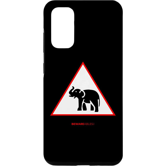 Elephant crossing funny road sign pachyderm Samsung Phone Case