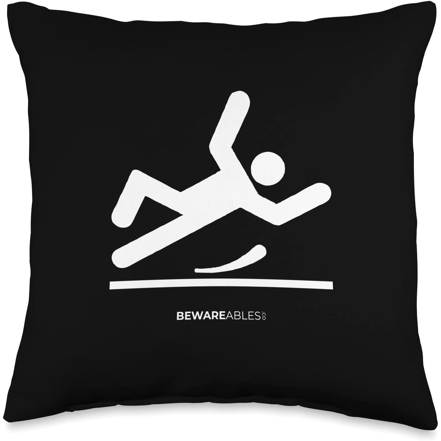 Slippery floor, falling funny, clumsy Throw Pillow