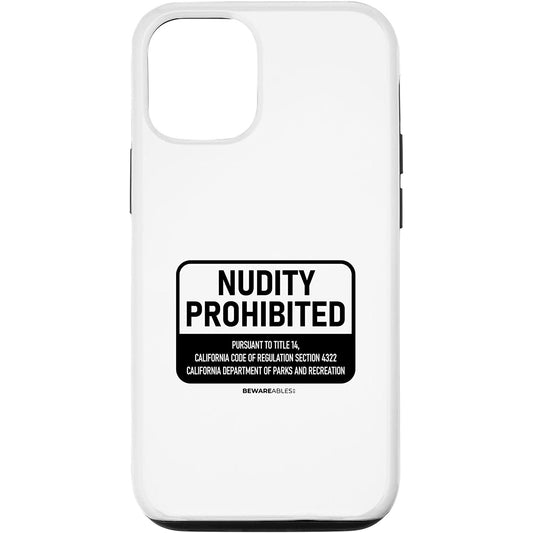 カリフォルニアのビーチでのヌード禁止のおかしなサイン iPhone Phone Case