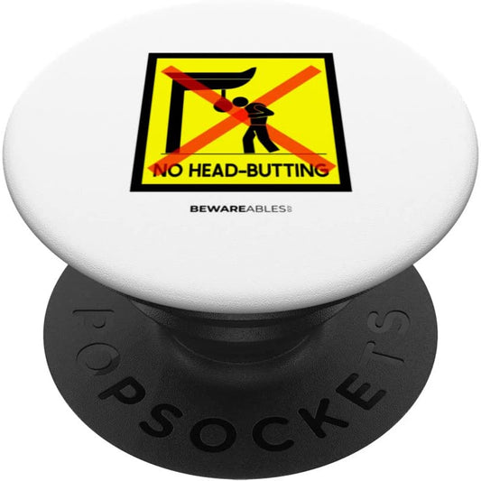 Panneau humoristique avec inscription « No Head Butting » PopSocket