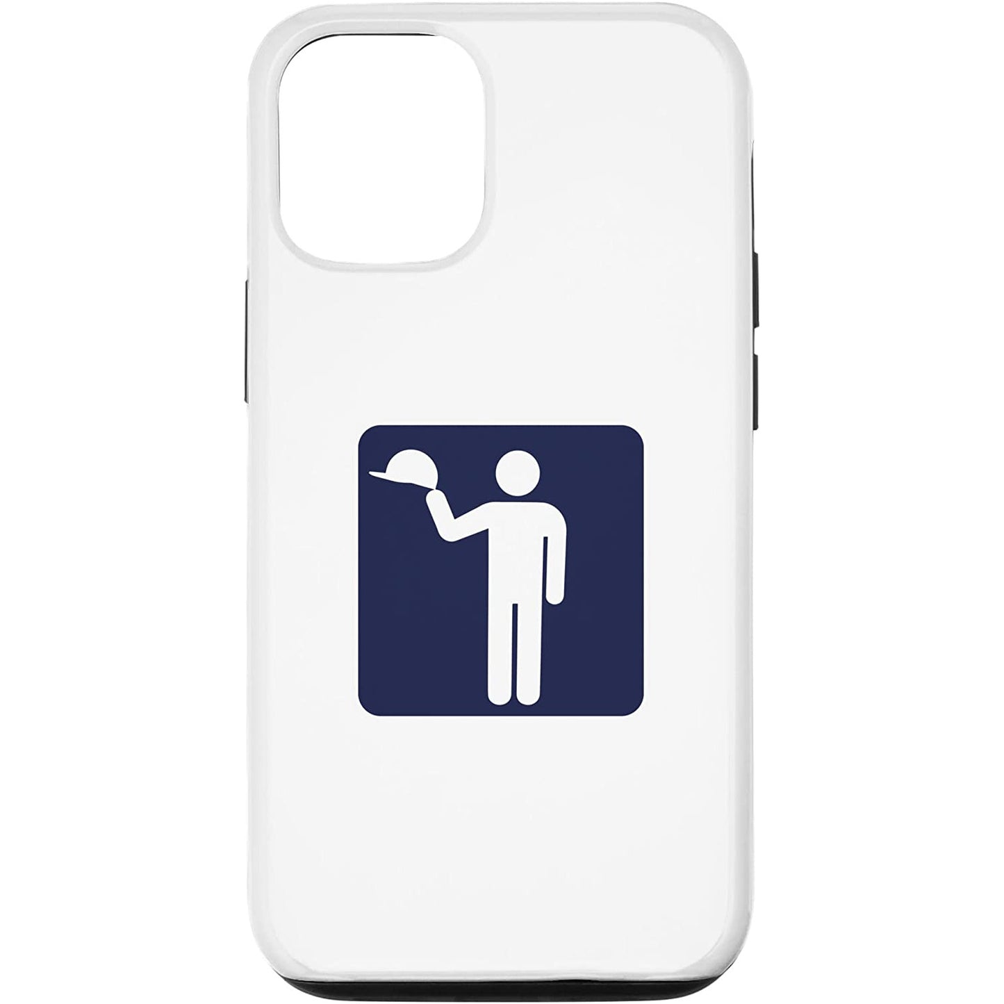 脱帽、硬質帽は不要、おかしな標識 iPhone Phone Case