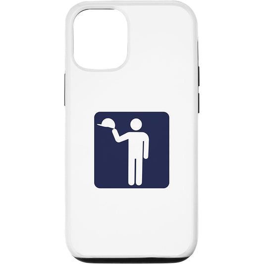 脱帽、硬質帽は不要、おかしな標識 iPhone Phone Case