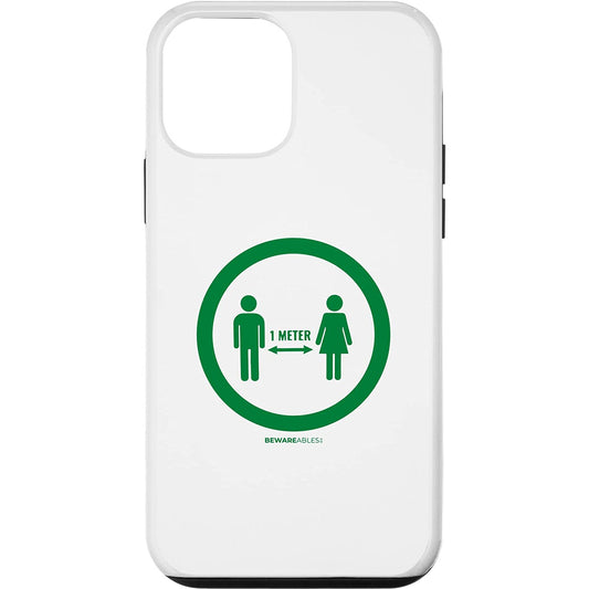 Simple social distance sign funny Pandemic iPhone Phone Case