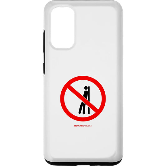 No leaning, loitering, chilling or hanging around funny sign Samsung Phone Case