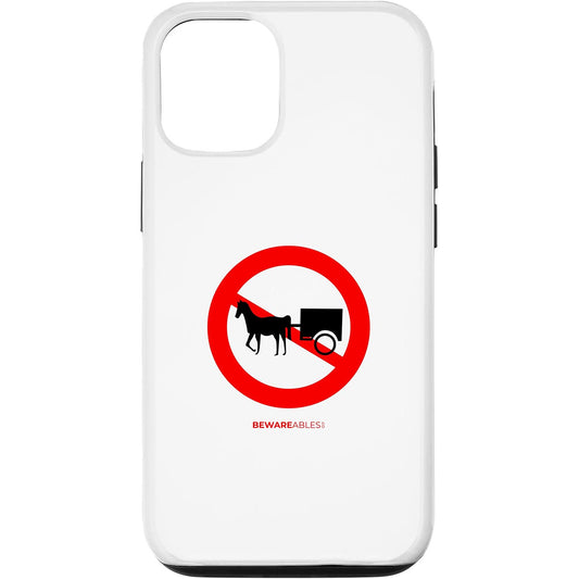 馬車の使用を禁止するヴィンテージ風の道路標識 iPhone Phone Case