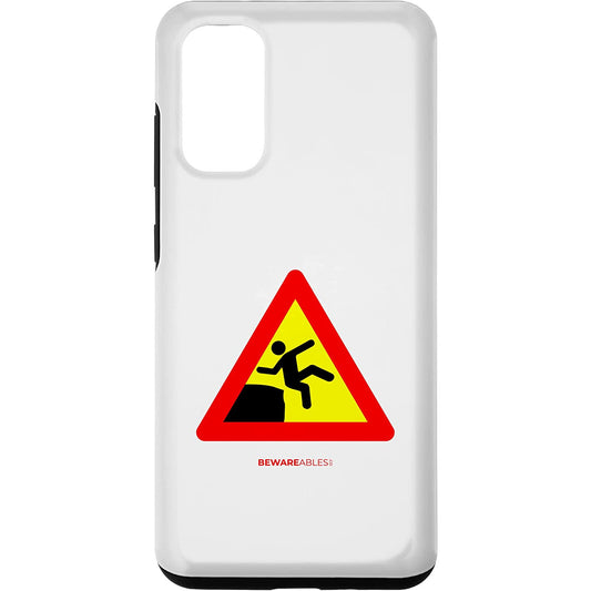 Caution, don't slip off the edge, yellow funny sign Samsung Phone Case