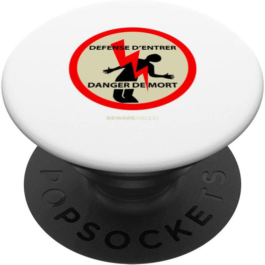 Non entrare, pericolo di morte, elettricità francese PopSocket