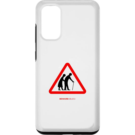Elderly people crossing old senior citizens funny sign Samsung Phone Case