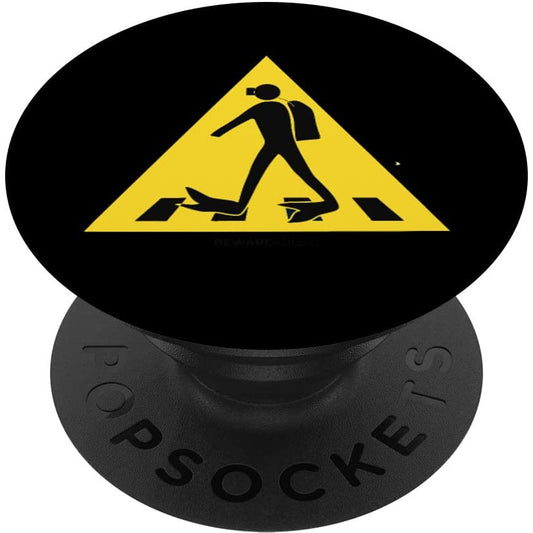 Buceador cruzando la carretera en equipo de buceo completo PopSocket