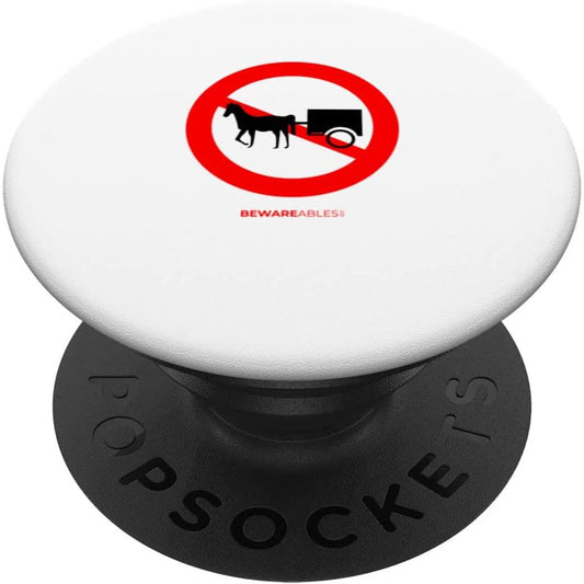 No horse drawn carts allowed vintage funny road sign PopSocket