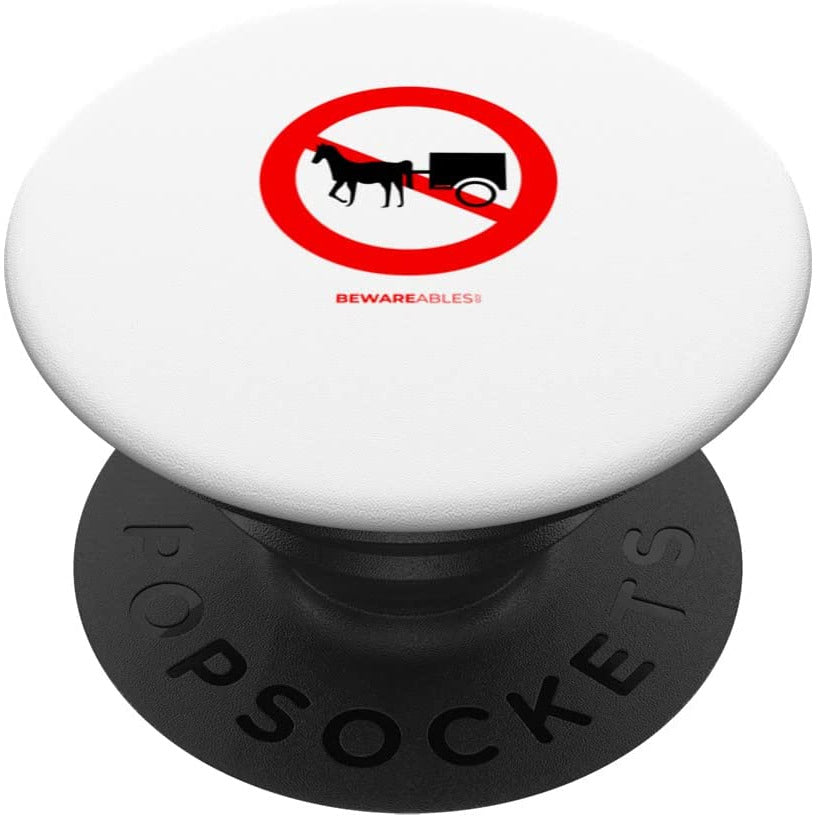 Pferdefuhrwerke sind verboten - lustiges Straßenschild PopSocket