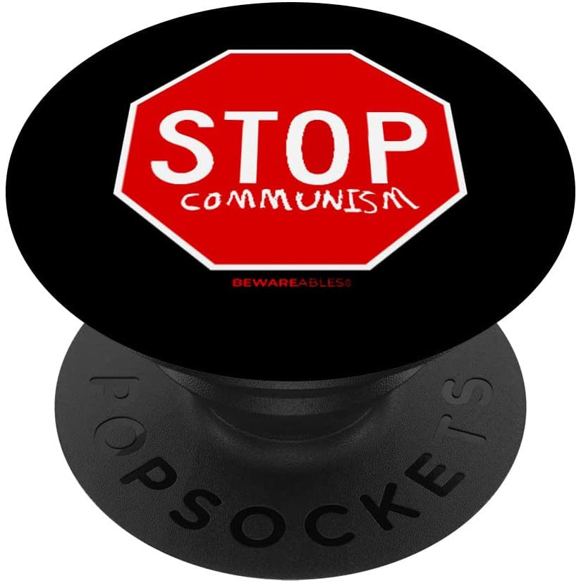 Stop Communism graffiti anti socialism funny sign PopSocket