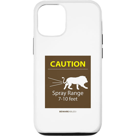 Caution, spray range 7-10ft, funny zoo animal poop iPhone Phone Case