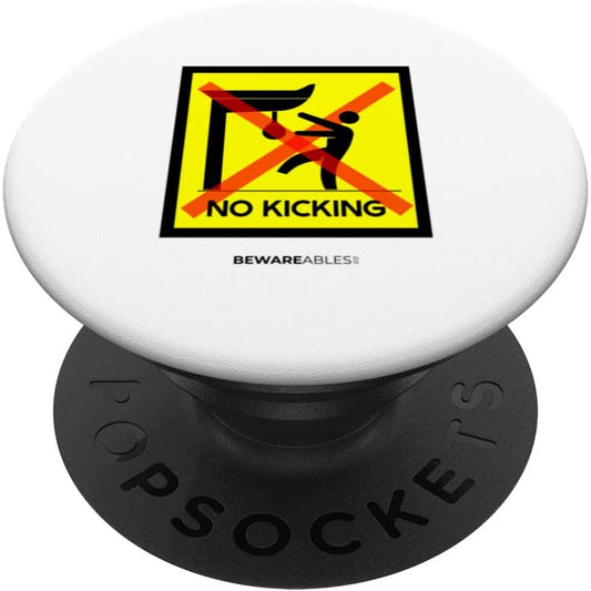 Pas de coup de pied dans le sac de boxe, panneau drôle de PopSocket