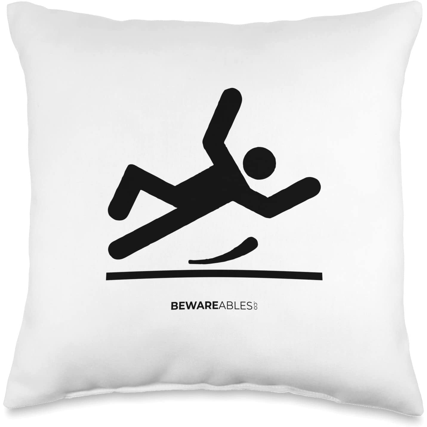 Slippery floor, falling funny, clumsy Throw Pillow