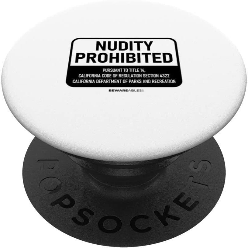 Nacktheit an kalifornischen Stränden verboten lustiges PopSocket