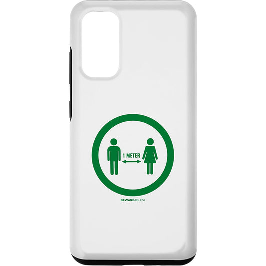 Simple social distance sign funny Pandemic Samsung Phone Case