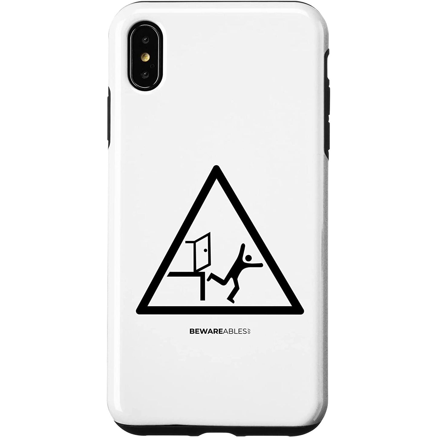 この扉をくぐると、虚空に落ちていく、おかしなサイン iPhone Phone Case