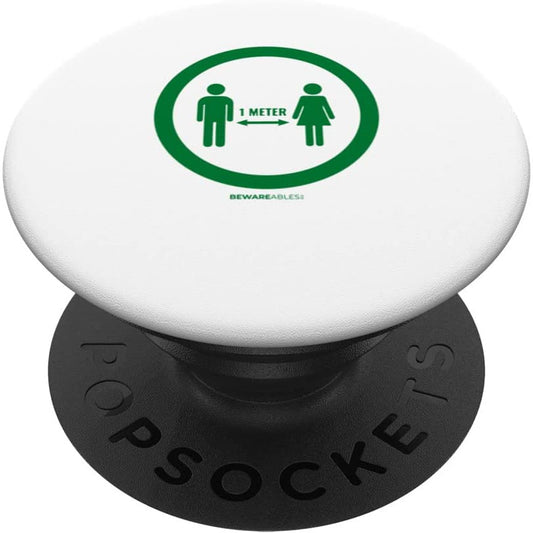 Simple social distance sign funny Pandemic PopSocket