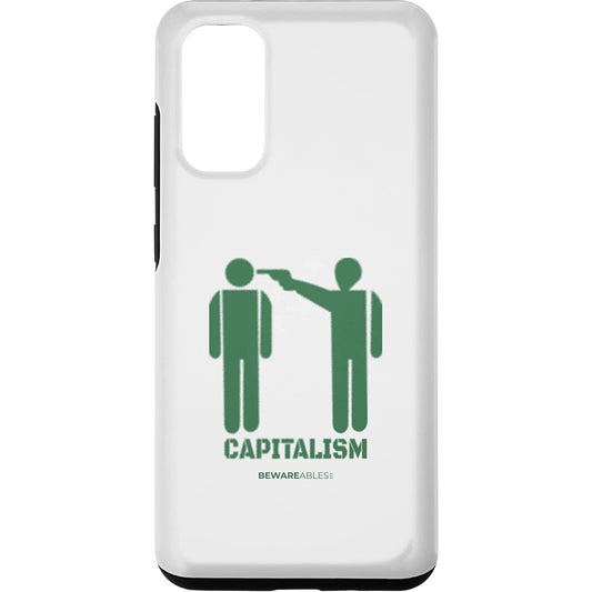 Capitalism graffiti, like holding a gun to your head Samsung Phone Case