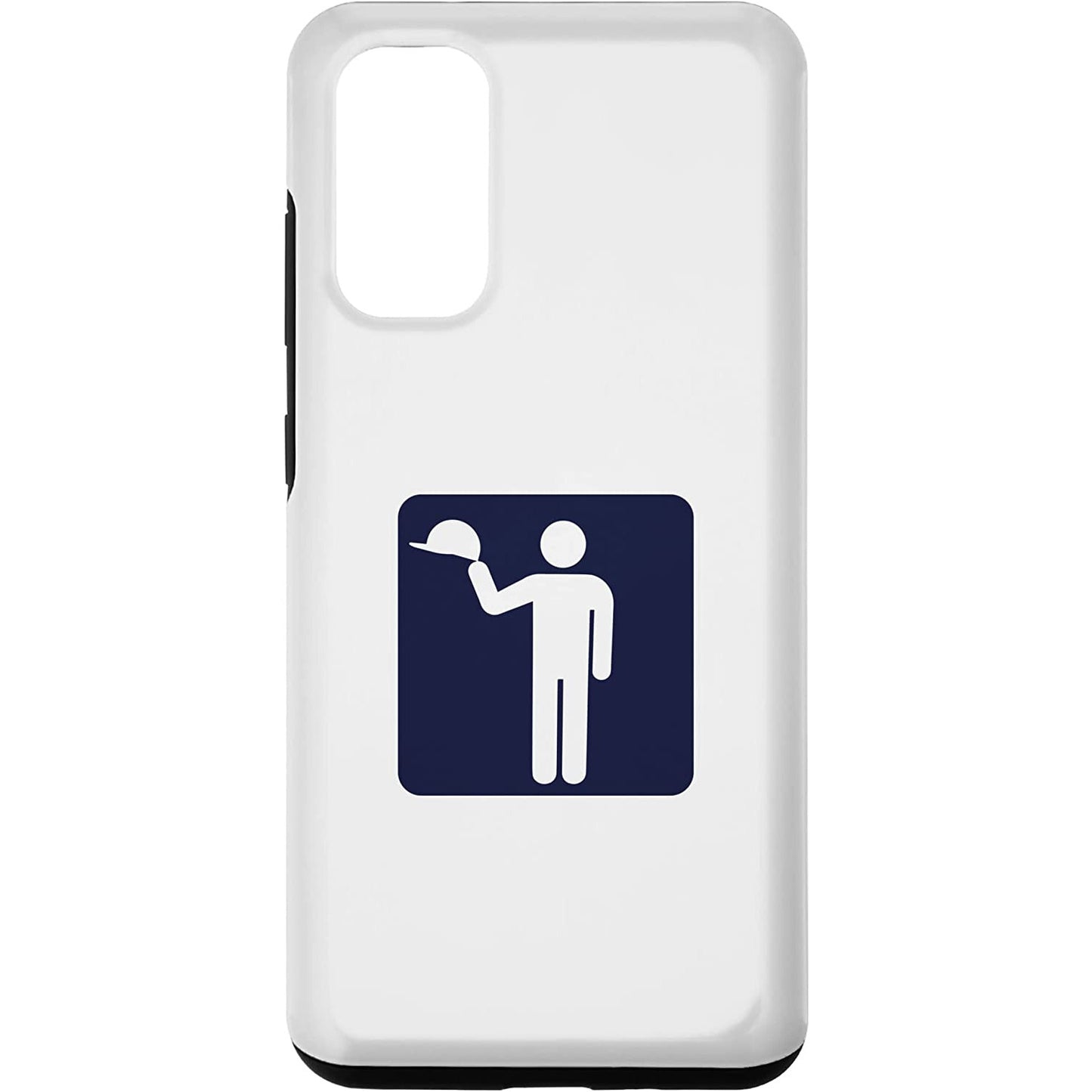 脱帽、硬質帽は不要、おかしな標識 Samsung Phone Case