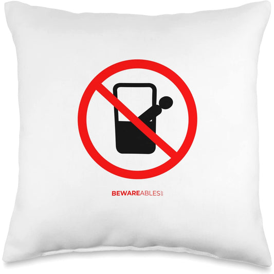 Don't look down from the Gondola tram or lift funny sign Throw Pillow