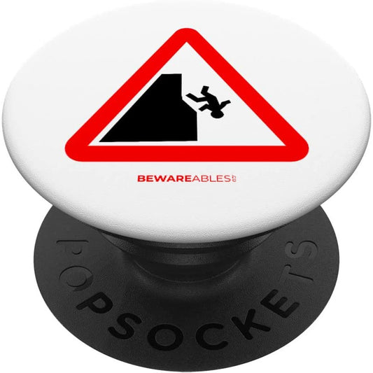 Fall nicht von der Klippe lustiges Straßenschild für PopSocket