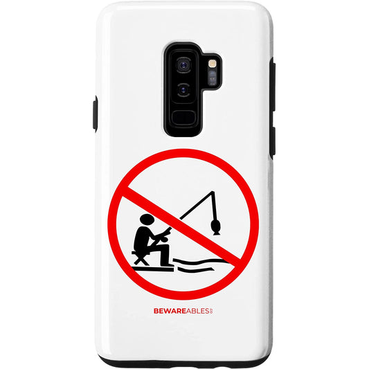 Forbidden fishing no fishing sign funny fish stop fishing Samsung Phone Case