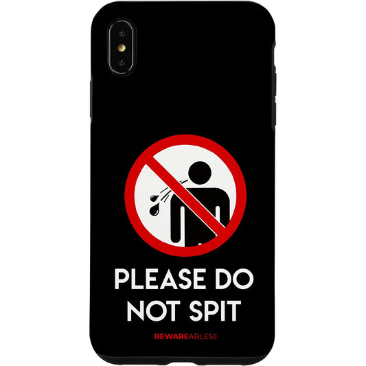 唾を吐かないでください 禁断の道路標識 面白い iPhone Phone Case