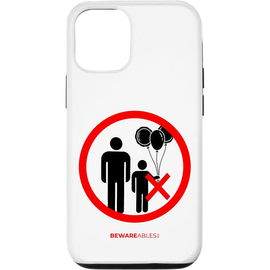 Funny amusement park sign, No balloons allowed for kids iPhone Phone Case