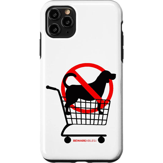 買い物カートに犬がいないおもしろ犬愛好家 iPhone Phone Case