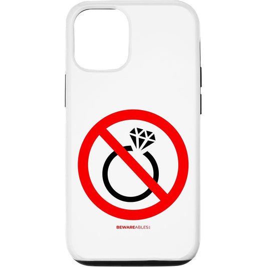 婚約なしダイヤモンドリング 面白いディボルスまたはシングルに iPhone Phone Case